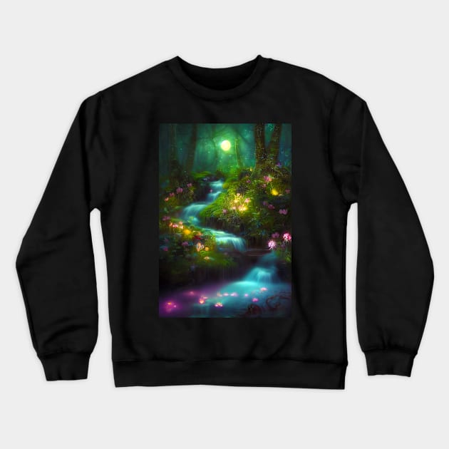 Tranquility By Moonlight Crewneck Sweatshirt by MyMagicalPlace